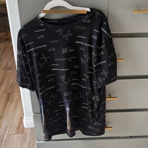 Armani Exchange Black Graphic Men's Tee